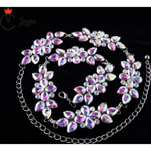 Women Belly Dance Accessories Rhinestone Waists Belt for Dance Belly Chain Jewelry Body Chain