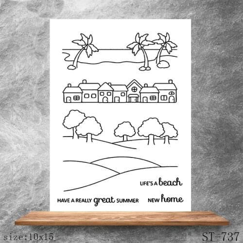 ZhuoAng Farm life Transparent Clear Stamps DIY Scrapbooking Album Card Making DIY Decoration Making Embossing Stencil