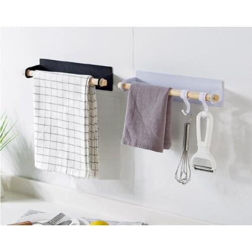 1PC Wall Mount Suction Toothbrush Holder Towel Rack Mug Cup Organizer Bathroom Sets Hand Towel Holder Kitchen Towel Rack QA 178