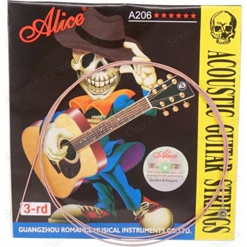 10 Pcs A206-L Single Folk Acoustic Guitar 3 Strings G-3rd 024 inch Stainless Steel 3 Strings (Not Strings Set)