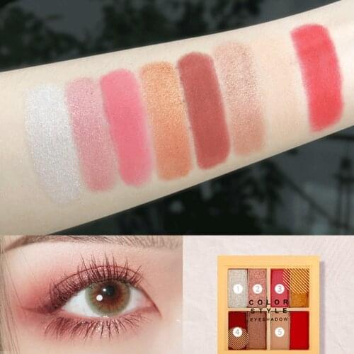 8 Colors Eyeshadow Palette Matte Shimmering Naturally Long Lasting No Smudging Eye Shadow SANA889