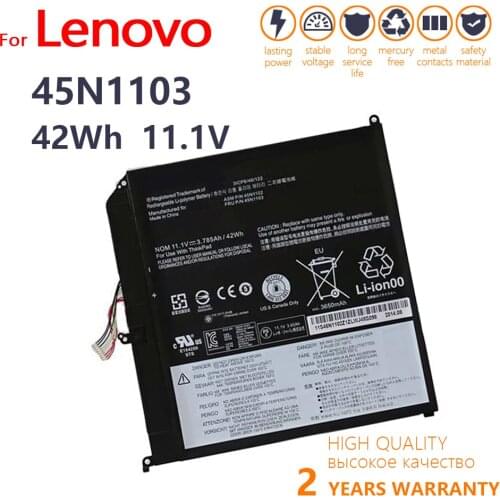 Laptop battery 45N1102 45N1103 for Lenovo ThinkPad X1 helix Tablet Built-in battery 11.1V 3650mAh 42Wh original new high quality