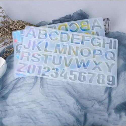 Alphabet Letter Number Decoration Craft Silicone Mold for Earring Pendant Creative Keychain Mold Crystal Epoxy Resin Mold