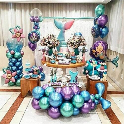 Shiny Balloon Birthday metal chrome plated 10 pieces party decoration Wedding decoration light luxury fashion