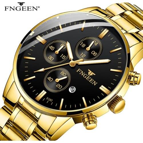 Men Watch Luxury Stainless Steel Business Quartz Ultra Thin Watches Waterproof Sport Chronograph Reloj Hombre Relogio Masculino