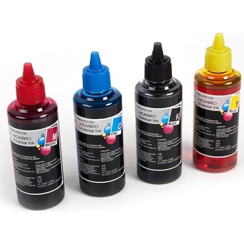 100ml Black Refilled Dye Universal Ink Kit Compatible for HP Canon Epson Brother Deskjet Printers Tank Ink Cartridges CISS Ink
