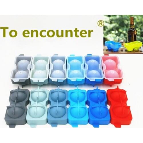 To encounter Hot SALE round ice lattice shape silicone ice cube tray Jelly tray fruit Ice cube Ice cream kitchen DIY at home