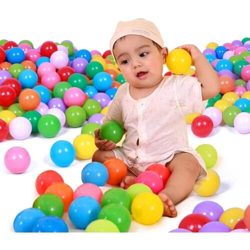 Baby Early Educational Toys 200pcs/Set 2.1inch Colorful Ball Soft Plastic Ocean Ball Baby Kid Swim Pit Toys Water Pool Ball