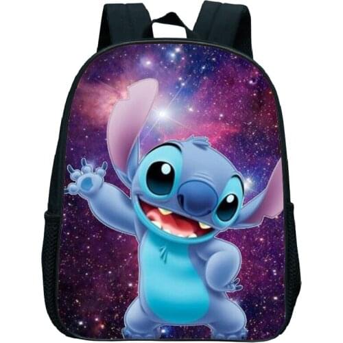 Disney Stitch SchoolBag Kids Backpack for Boys Girls Bookbag Cute Rucksack Kindergarten Shoulder Knapsack Cute Cartoon Backpack