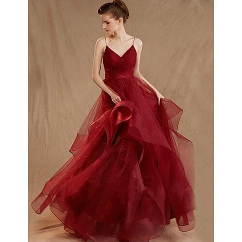Long Prom Dresses Elegant V-Neck Sleeveless Floor-Length Prom Gown Party Dress Vestidos De Fiesta Bestidos De Gala