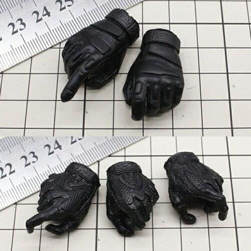 1/6 Scale Man Male Boy Hands Hand with gloves Type Black Hold a gun Figure model For 12" Action Figures Body Doll Accessories