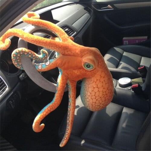 Giant Realistic Stuffed Marine Animals Soft Plush Toy Octopus Orange J60B