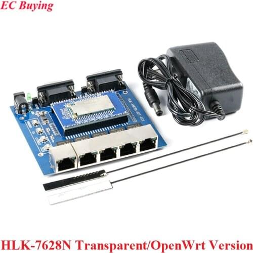HLK-7628N Serial Port to Wireless WiFi Module MT7628 Adapter Development Board Kit Transparent Transmission OpenWrt Version