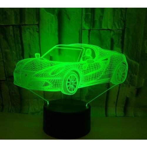 Creative Fashion Car 3d Night Usb Desk Lamp Home Gift Table Lamp Children Bedside Colorful Decorative 3d Lamp