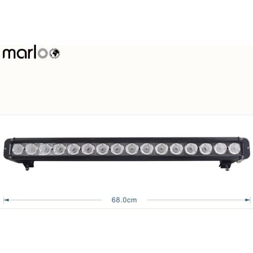 Marloo 160W 27inch Single Row Off Road Led Light Bar Spot Flood Combo Beam 16 X 10W leds 12V Bar Light 4D For SUV 4WD ATV Jeep