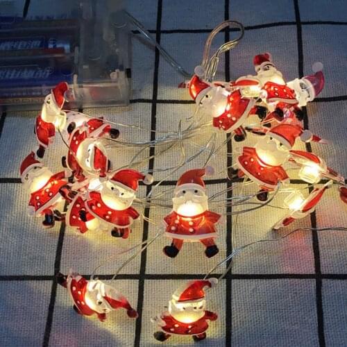 Cute Santa Deer Stringlights for Xmas Party Decor DIY Children Accessories Christmas Gift Patio Lights Snowman Home Decor