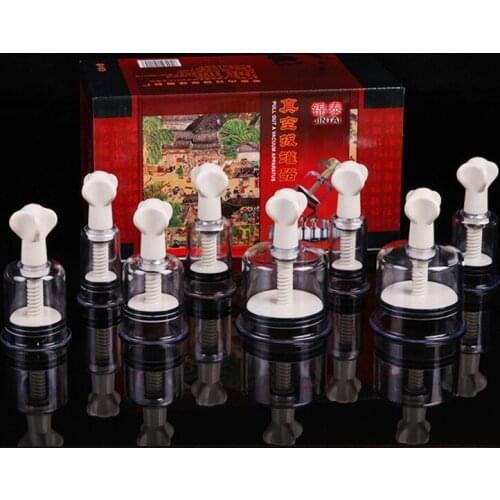 Strong Vacuum Cupping Set 5/8/10 Suction Cups Kit Hand Twist Thick Cans For Chinese Cupping Therapy Health Care