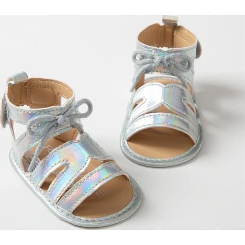 Rome Style Soft Leather Baby Sandals Toddlers Summer Little Shoes For Girls 0-18M Sandals Newborns Non-slip First Walkers