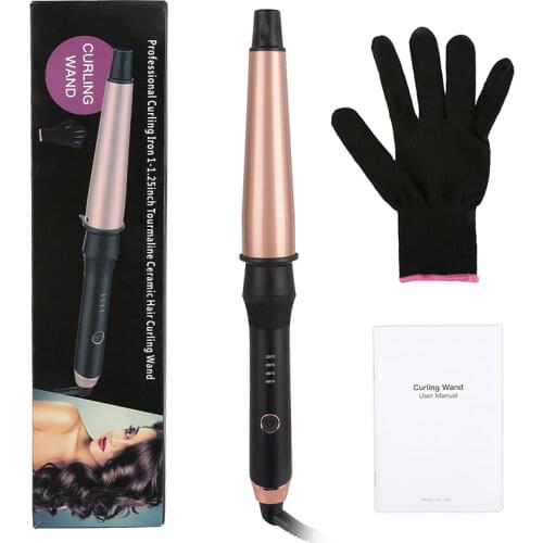 RESUXI Professional Hair Curler Anti-scalding Flat Irons Ceramic Styling Tools Cone Hair Curling iron Ceramic surface Hair Waver