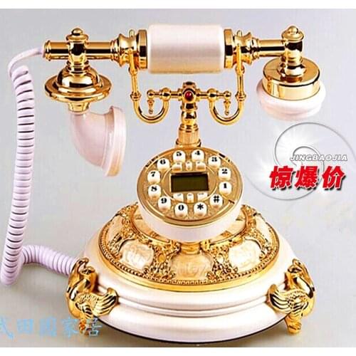 Caller ID telephone landline telephone antique European retro fashion pastoral household fixed Home decoration Lucky Furnishing