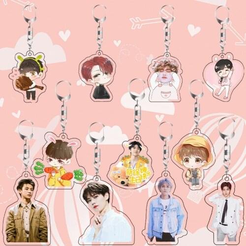 Idol Trainee Cai Xukun Huang Minghao Fan Chengcheng Chen Linong Wang Linkai Lin Yanjun Cute Creativity Star Keychain Pendant