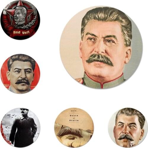 58mm Russian Commander Stalin Icons Pins Badge Decoration Brooches Metal Badges For Clothes Backpack Decoration