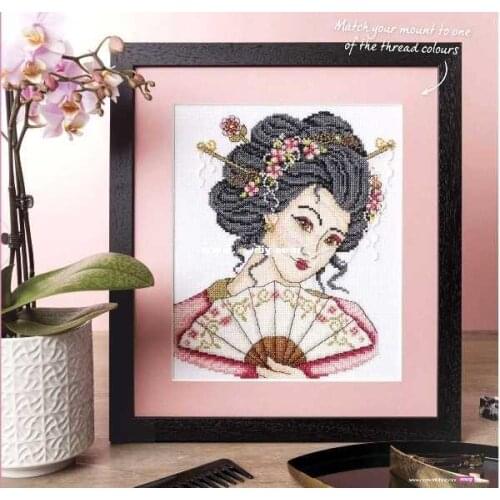Gold Collection Counted Cross Stitch Kit Geisha Chinese Japanese Woman Beauty Lady Girl Princess of Asia