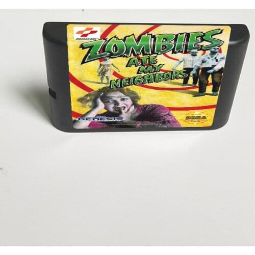 Zombies Ate My Neighbors - 16 Bit MD Game Card for Sega Megadrive Genesis Video Game Console Cartridge