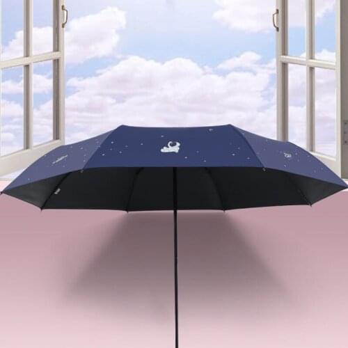 LUHAHALU Umbrellas Sunscreen and UV resistant black gum umbrella for sunshine and rain
