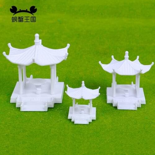 2 sets Pavilion Model Gloriette Chinese Construction 1:75 1:100 1:150 model train HO N scale railway modeling