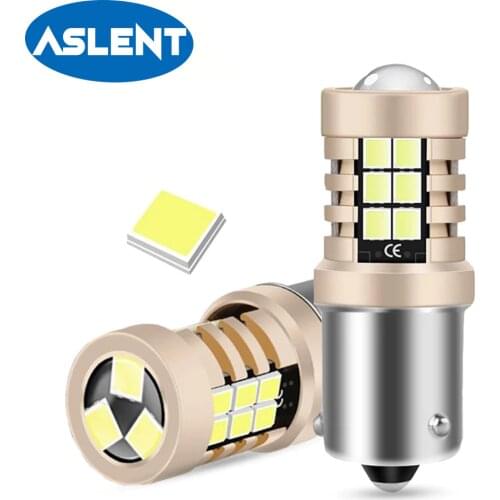 2pcs NEW 1156 P21W BA15S BAU15S 1157 2835 LED Auto Brake Light Car DRL Driving Lamp Reverse Bulbs Turn Signals Amber Red White