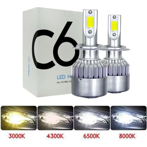 2Pcs H1 H3 Led Headlight Hulbs H7 LED Car Lights H4 880 H11 LED HB3 9005 9006 3000K 6000K 80W 12V 24V 8000LM Auto Headlamps