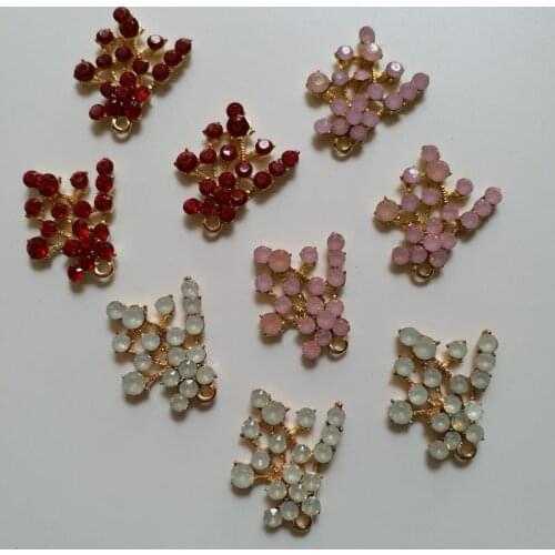 3pcs/lot rhinestone beaded Patches for clothing DIY flower parches alloy decoration jewelry accessories for clothes hat bags