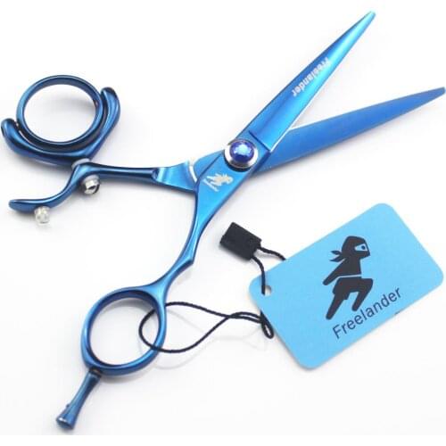 5.5" 6" Flying flat shear 360 degree rotating handle hair Scissors Hairdressing Tools Hair Cutting Shears Salon Haircut 440c