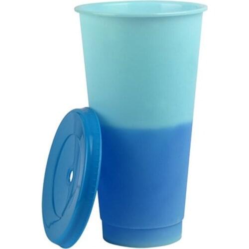 5Pcs/Set Cup Eco-friendly Heat Resistant Plastic Color Changing Cup for Travel Water Cup Outdoor Cold Juice Water Sports Cup