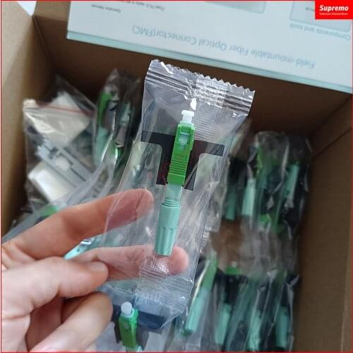 50/100/200 PCS Lot sale FTTH 58mm SC APC Single-Mode Fiber Optic Quick Connector FTTH SM Optic Fast Connector