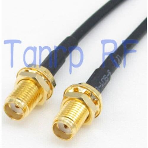 50CM Pigtail coaxial jumper cable RG174 extension cord 20in 20'' SMA female to SMA female jack RF straight adapter connector