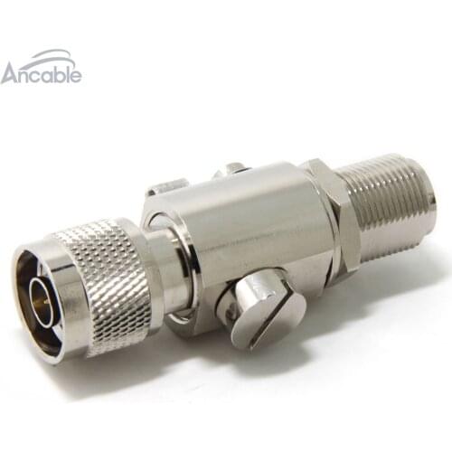 Ancable Lightning Arrestor/Surge Protector for CB Ham Two-Way Radio Antenna, N-Type Male to N-Type Female
