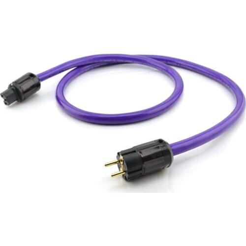 Audiophile Power Cord with P-079E/C-079 plated gold EU power plug cable