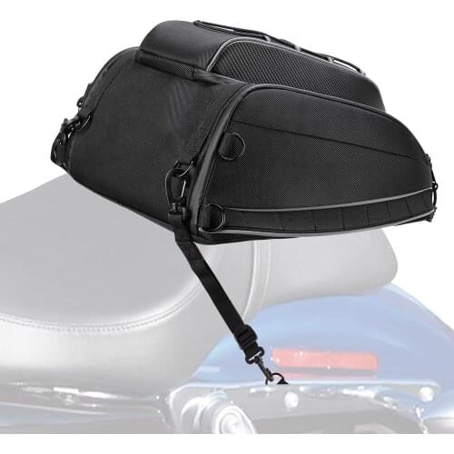 Luggage Bags For Softail Tail Bag Motorcycle Bag Waterproof Rear Seat Backpack with Rain Cover and Straps For Dyna Sportster