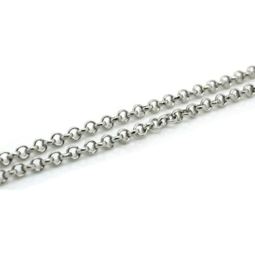 Dia 32mm Stainless Titanium Steel Material Round O Chain Length 54cm / 21inch Lord Ring Chain