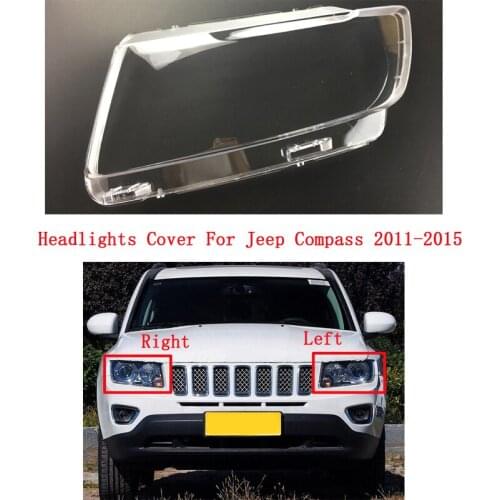 For Jeep Compass 2011 2012 2013 2014 2015 Car front Headlight cover Car transparent lampshades lamp shell headlight shell cover