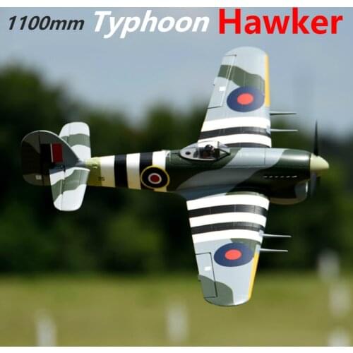 FMS 1100MM 1.1M Hawker Typhoon 6CH with Flaps Retracts 3S EPO PNP RC Airplane British Warbird Hobby Model Plane Aircraft Avion