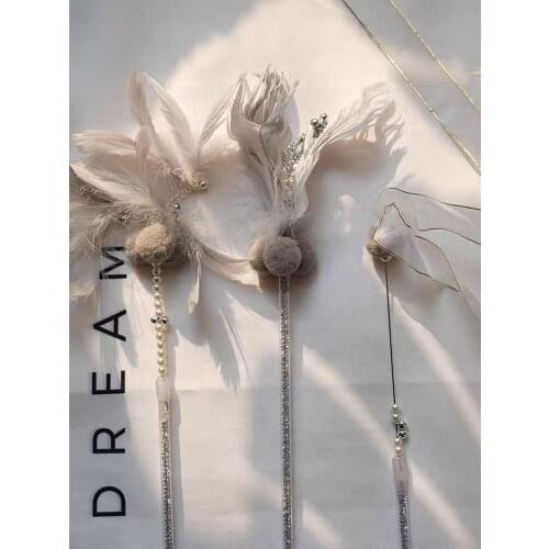 Cat Toy Feather Cat Teaser Wand Scratch Resistance Cat Interactive Toys Funny Rod Teasers Wands Pet Supplies Cats Accessory