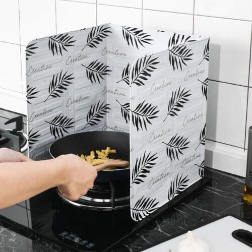 Cactus Aluminum Foil Foldable Gas Stove Kitchen Oil Splash Proof Baffle Plate