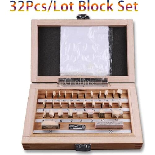 1.005-30mm Block Gauge 32Pcs/Set 1 grade 0 grade Caliper Block gauge Inspection Block Gauge Measurement Instruments