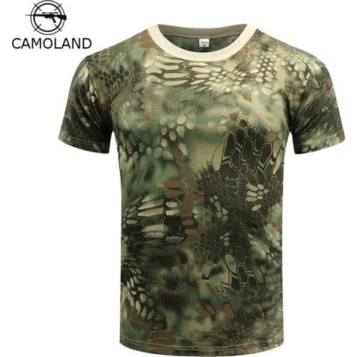 2019 Camouflage T-Shirt Quick Dry Breathable Tights Army Tactical T-shirt Mens Compression T Shirt Fitness Summer Bodybulding