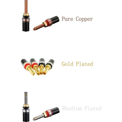 Viborg 4pcs Hi End Audio Binding Post Pure Copper Gold/Rhodium Plated Available BP614 Speaker Terminals