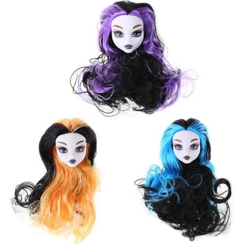 Doll Head Doll High Accessories Fairy Monster Doll Head with Hair Plastic Devil Nude Doll Head Toy for Kids Gift