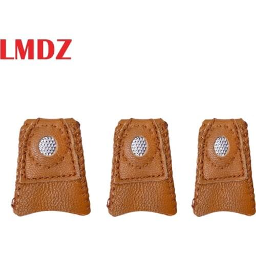LMDZ Leather Coin Thimble Soft Artificial Sheepskin Needlework Finger Cover Tip Quilting Thimble Handmade Patchwork Sewing Tools